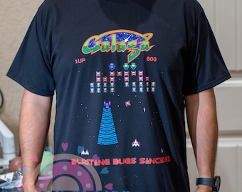 Retro Galaga Arcade T-Shirt: 80s Space Shooter Tee, Gamer Gift