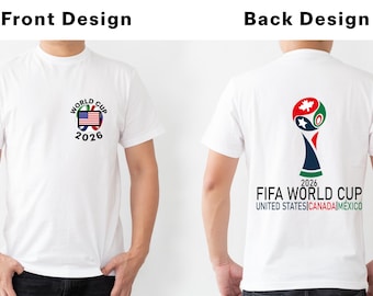 World Soccer 2026 Graphic Tee, USA Canada Mexico, Sports Fan Shirt
