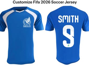Camiseta de fútbol personalizada: Camiseta de fútbol personalizada / Nombre y número / Camiseta estilo FIFA / Regalo para fanáticos del fútbol