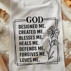 Faith Kitchen Towel: Christian Scripture Home Decor