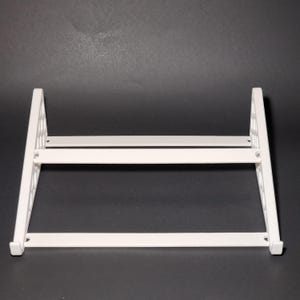 Ergonomic 3D Printed Laptop Stand: Minimalist White PLA, 11-15&quot; Laptops