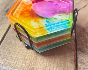 Handmade Resin Coaster Set | Modern Home Decor