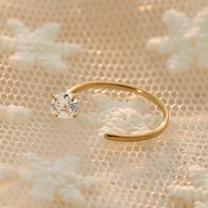 20G Titanium C-Shape Nose Ring • Rook Piercing • Helix Hoop Earring • Tragus Hoop • Cartilage Piercing • Nose Ring • Gift for Her