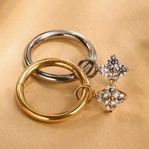 18G/16G Titanium Dangle Huggie Hoop • Rook Piercing • Helix Hoop Earring • Tragus Hoop • Cartilage Piercing • Nose Ring • Gift for Her