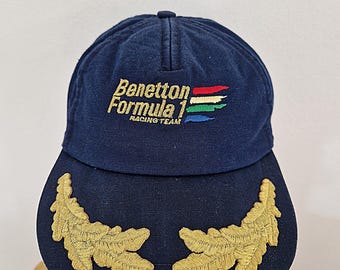 Vintage 80s Benetton Formula 1 Racing Team Cap Authentic Rare