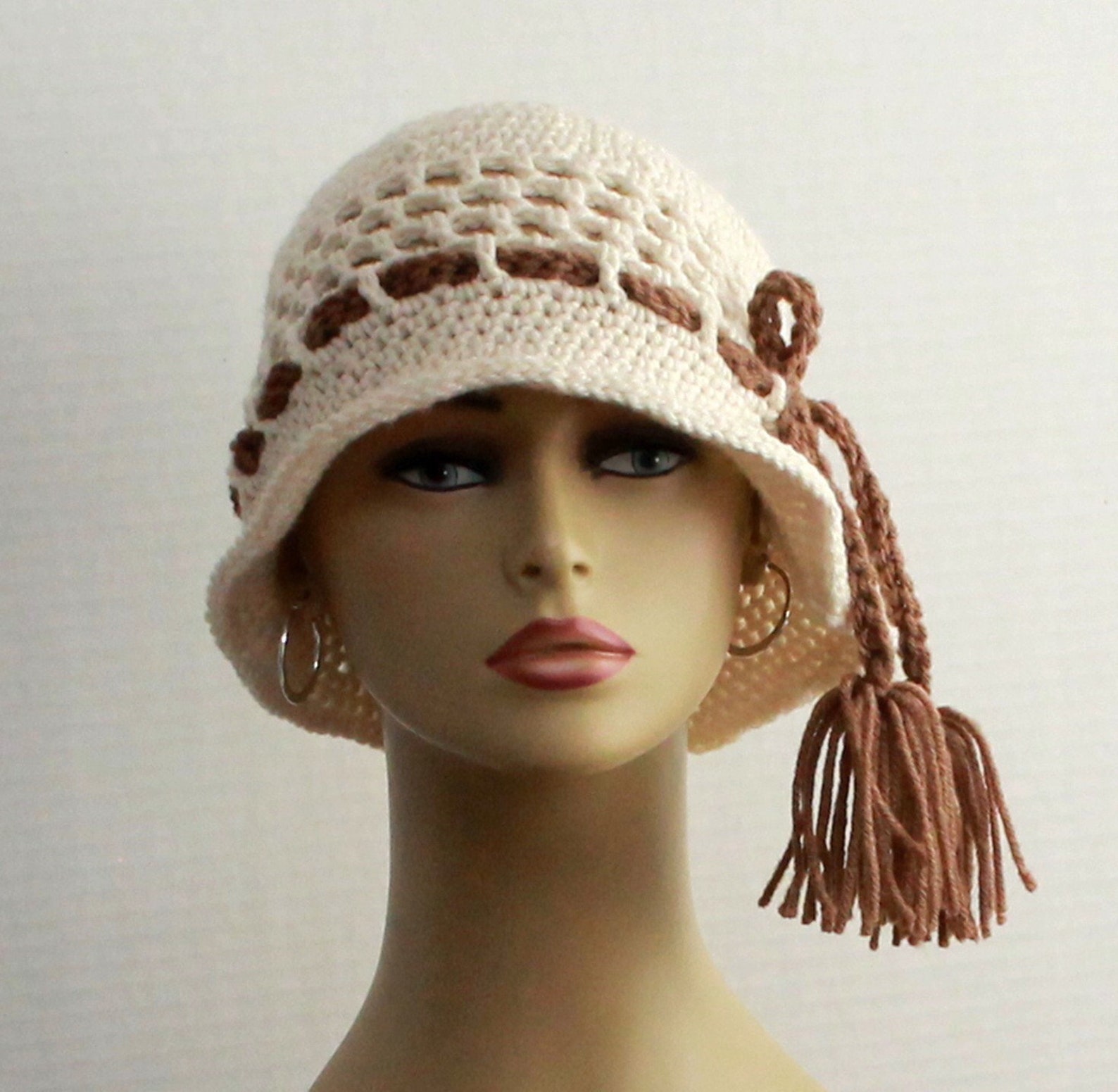 Bucket Hat Women Hat Crochet Hat Tassel Hat Brim Hats Etsy