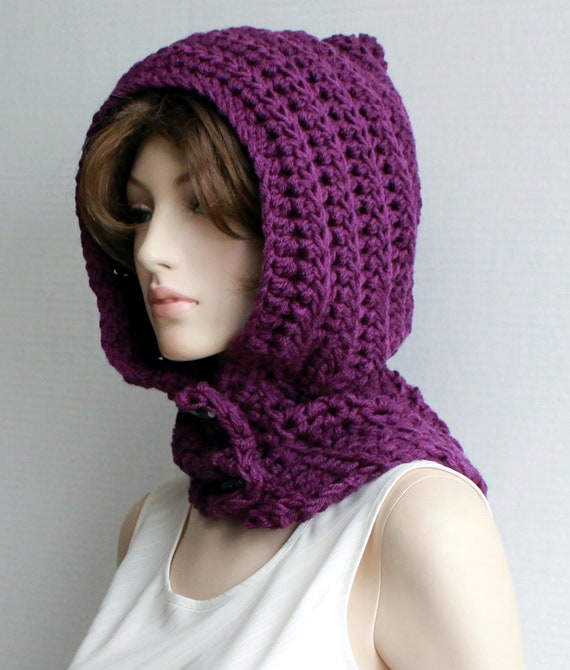 Hooded Scarves Oversized Hood Women's Pixie Hood Winter | Etsy