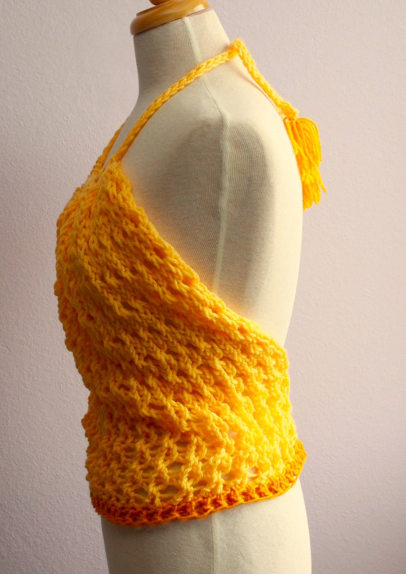 Open Back Top Halter Summer Top Open Back Top Pom Pom Lacy Etsy