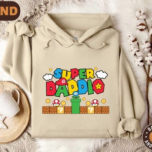 Super Daddio Shirt, Father&#39;s Day Shirt, Gamer Daddy Sweatshirt, Funny Dad T-shirt, Best Dad Shirt, New Dad Hoodie, Gift Shirt for Husband