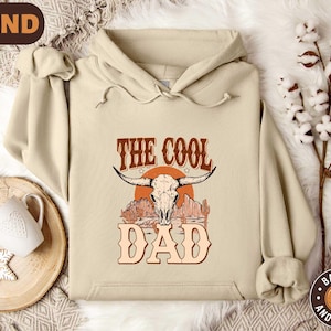 Western The Cool Dad Shirt, Father&#39;s Day Gift for Dad, New Dad T-shirt, Gift for Husband, Western Dad Sweatshirt, Dad Birthday Gift Hoodie