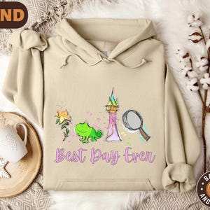 Disney Rapunzel Hoodie, Rapunzel Best Day Ever T-shirt, Disney Tangled Sweatshirt, Disneyland Pascal Shirt, Magic Kingdom Tangled Vibes Tee
