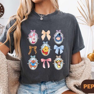 Winnie The Pooh Coquette Shirt, Disney Coquette Bow Shirt, Disney Pooh Bear Shirt, Comfort Colors Shirt, Winnie The Pooh and Friends Shirt