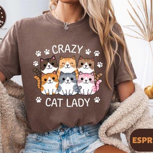 Crazy Cat Lady Shirt, Cat Lover Shirt, Cat Mom Shirt, Gift For Cat Mom, Cute Cat Shirt, Comfort Colors Cat Lady Shirt, Cute Kitten Shirt