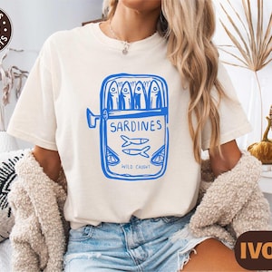 Sardines Shirt, Coastal Aesthetic T-shirt, Summer Coastal Tee, Ocean Life Shirt, Fisherman Sweatshirt, Sardines Lover Tee, Summer Girl Tee