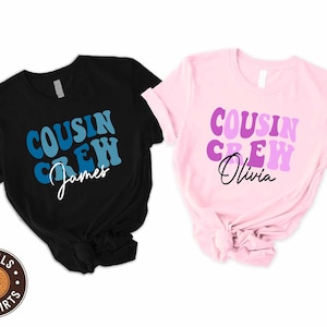 Personalized Cousin Crew Shirt, Custom Family Reunion Tee, Matching Family T-shirt, Cousin Vacation Trip Outfit, Family Cousin Tribe Gifts
