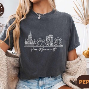 Happiest Place on Earth Shirt, Comfort Colors Disney Castle T-shirt, Animal Kingdom Sweatshirt, Disneyland Epcot Shirt, Disneyworld Trip Tee