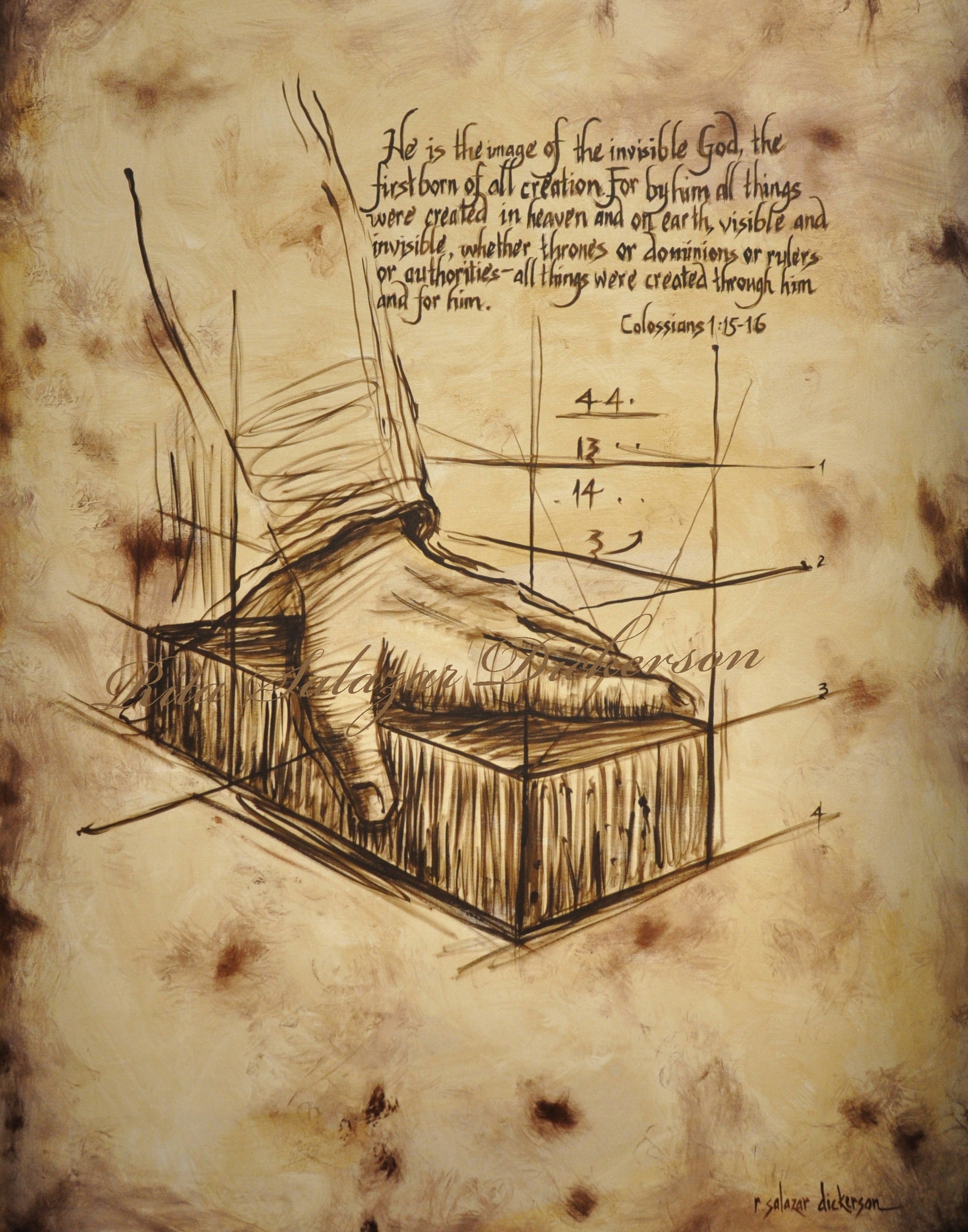 Jesus the Cornerstone Poster Art Jesus the Stone Symbolism Etsy