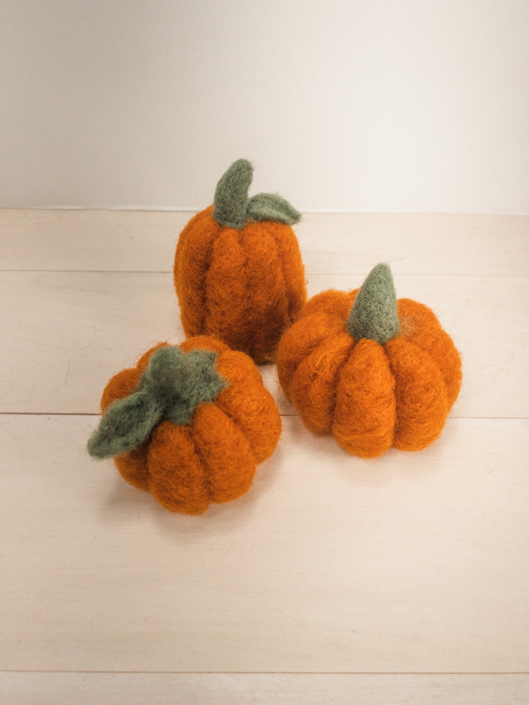 PDF Needle Felted Pumpkin Instructions, Felt Pumpkin DIY, DIY
