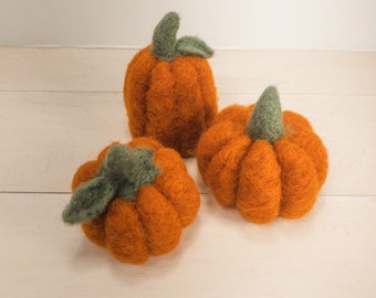 PDF Needle Felted Pumpkin Instructions, Felt Pumpkin DIY, DIY Instructions, Needle Felted Pumpkin, Craft Kit, Felt Pumpkin Instructions
