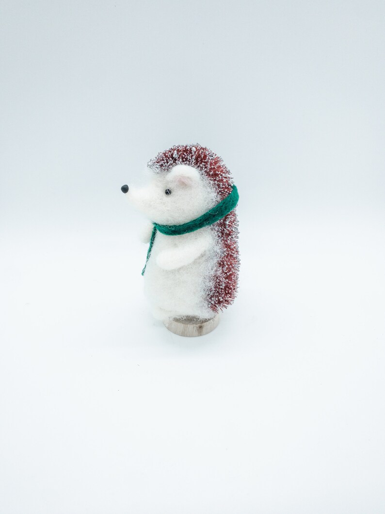 Hedgehog, Felted Animals, Felt Animals, Needle Felt, Felted Hedgehog, Needlefelt Hedgehog, Hedgehog Plush, Christmas Gift, Woodland Animals image 5