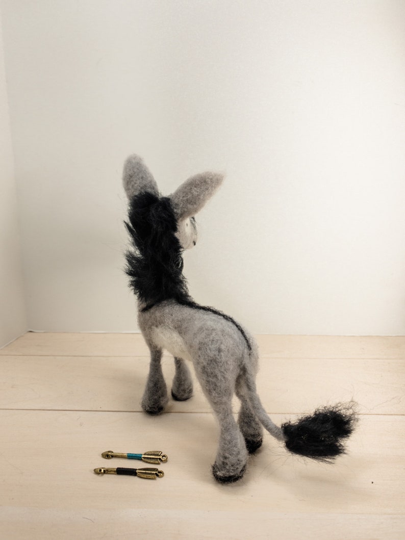 Needle Felted Donkey Handmade Donkey Needle Felted Animals Etsy