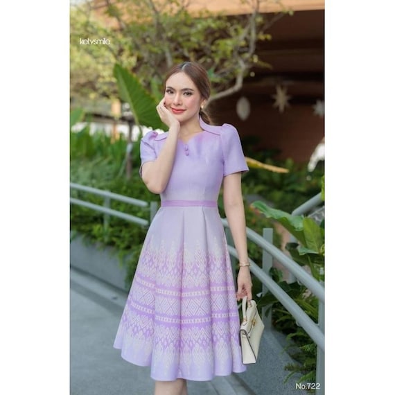 thai silk dress 1960s Thai Silk Dress Female Hysteria Vintage