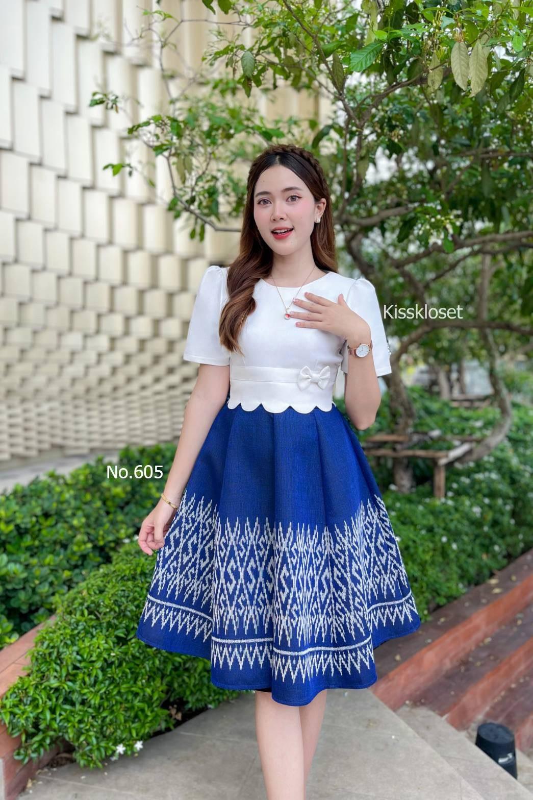 thai silk dresses online Thai Silk Dress: Japanese Print Sarong Outfit