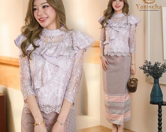 Thai Silk Dress: Praewa Kalasin Woven Sarong Outfit
