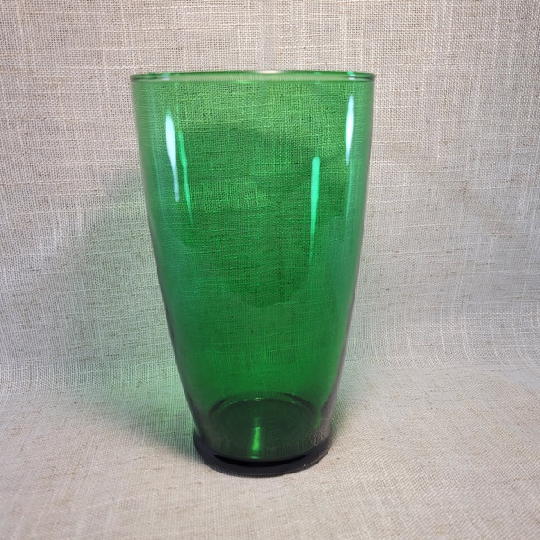 Solid Green Anchor Hocking Glass Vase Plain