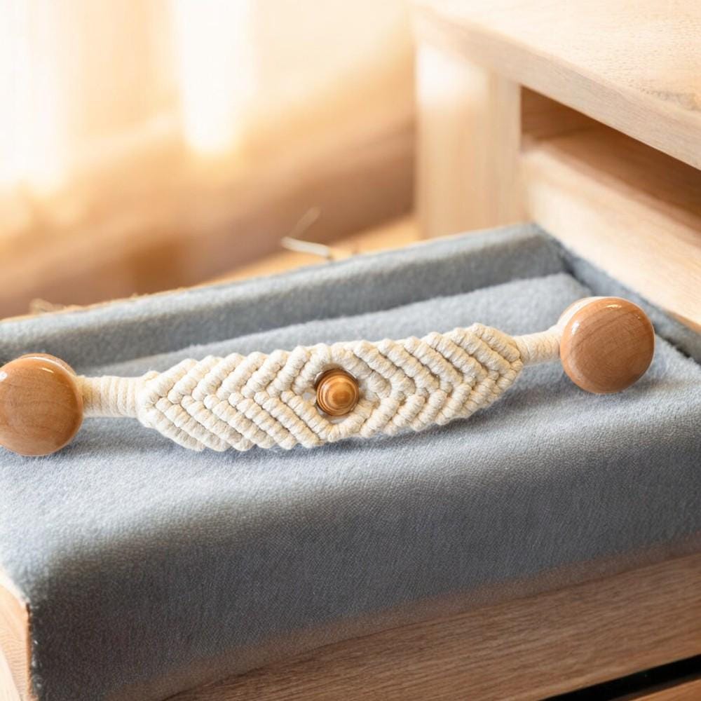 Macrame Box Handles Boho Macrame Door Handle Wrap: Handmade Knotted Rope Decor (set of 2 ...