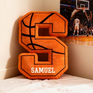 Personalized Basketball Pillow,Custom Initial Basketball Pillow,Basketball Lover Player Gift,Basketball Player Fans Gift,Sport Pillow Gift