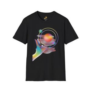 Colorful Hand Art Unisex Softstyle T-Shirt, Trendy Graphic Tee, Retro Vibe, Gift Idea, Casual Wear, Summer Essential