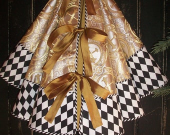 38" Reversible Metallic Gold and Black and White Stunning Christmas Tree Skirt 2024 Collection