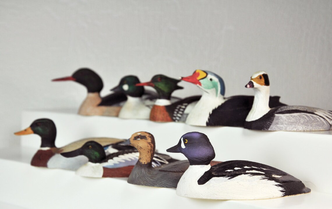 Vintage Set 36 mini DUCK DECOYs designed by KOELPIN hand Etsy