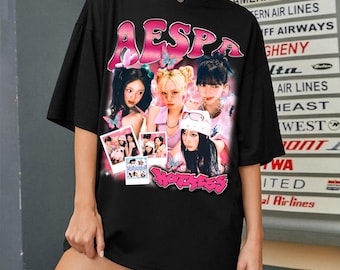 AESPA SYNK Parallel Line 2024 Tour Shirt Kpop Merch Album Light