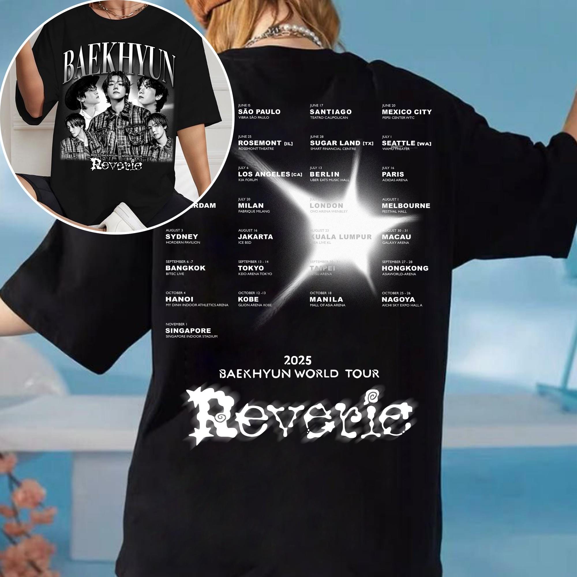 Baekhyun Reverie Tour T Shirt - Etsy