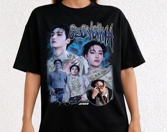 Camiseta con gráficos de Seonghwa "Ateez Golden Hour Part 4", camiseta "Ateez Deep In My Heart Deep In My Soul", camiseta "Ateez 2025 World Tour In Your Fantasy"