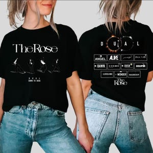 The Rose Dual Album Tracklist T-shirt, The Rose Once Upon AWRLD Tour 2025 Shirt, The Rose Kpop Indie Woosung, Dojoon, Hajoon, Jaehyeong