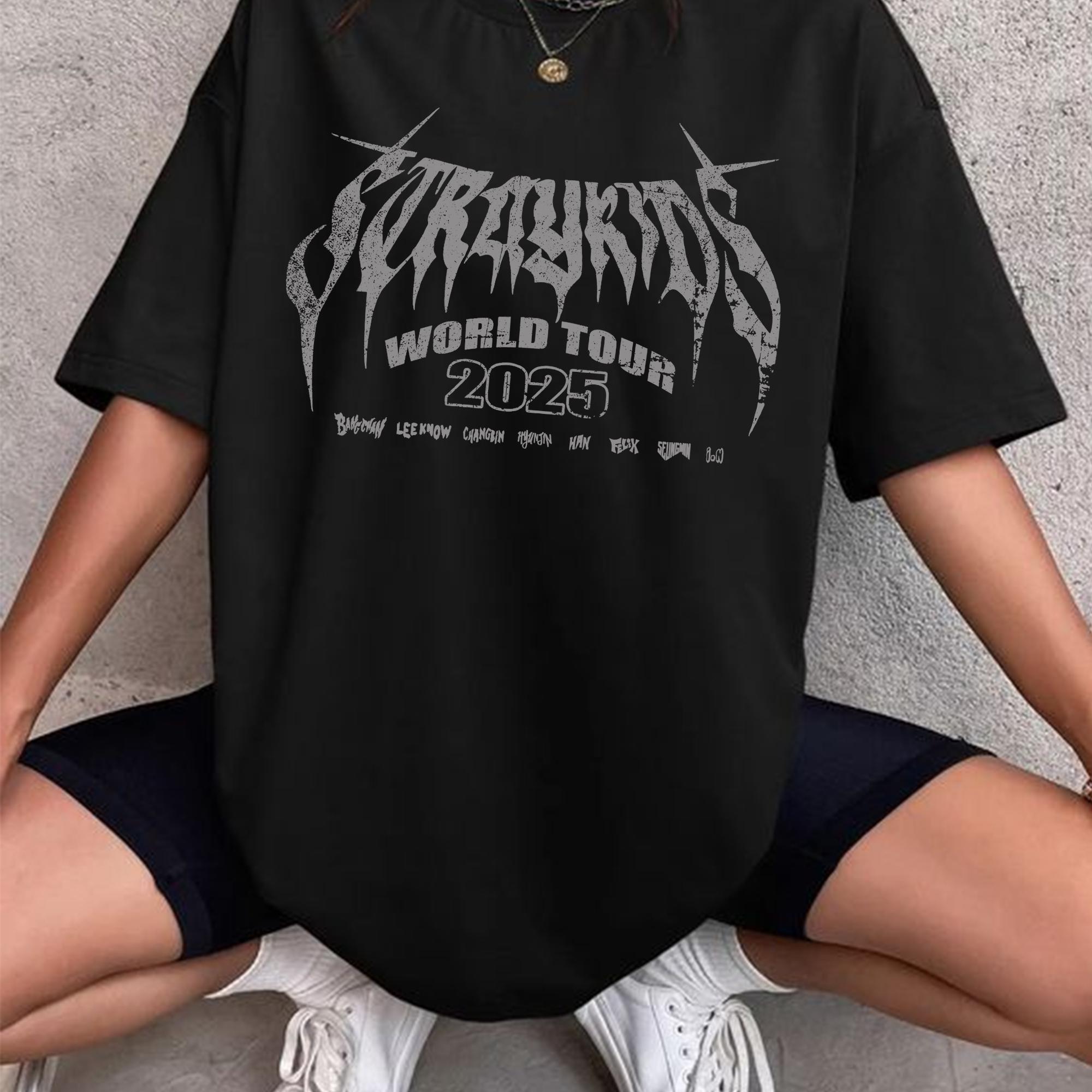 Stray Kids Dominate World Tour in US 2025 T-shirt, Stray Kids Hop
