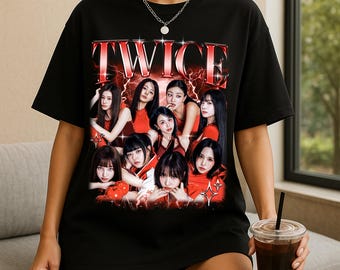 Retro Twice Kpop Graphics T-shirt, Twice This Is For World Tour in US 2026 Shirt, Four Twice Shirt, TEN:The Story Goes On Tee, Twice Members
