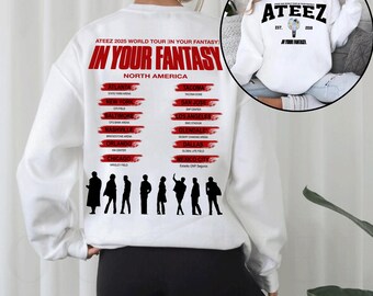 Retro Ateez 2025 World Tour in Your Fantasy Shirt, ATEEZ Golden