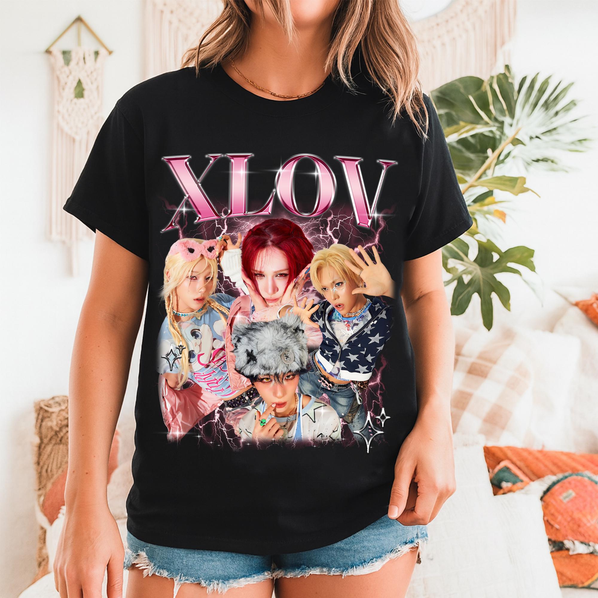 Retro XLOV Kpop Graphics T-shirt, Xlov UXLXVE Album Shirt, Xlov