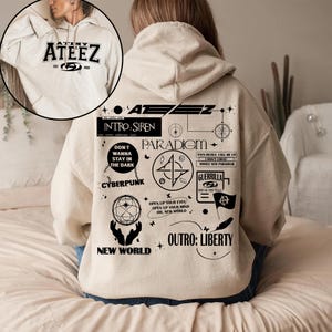 Ateez Paradigm Track List Album Hoodie, Ateez 2025 World Tour in Fantasy Shirt, Ateez Golden Hour Part 2 Shirt, Ateez Members Kpop Shirt