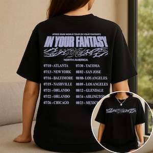 Ateez 2025 World Tour In Your Fantasy T-shirt, Ateez Lemon Drop Shirt, Ateez Golden Hour Part 3 Shirt, Ateez World Tour 2025 Shirt Aniteez