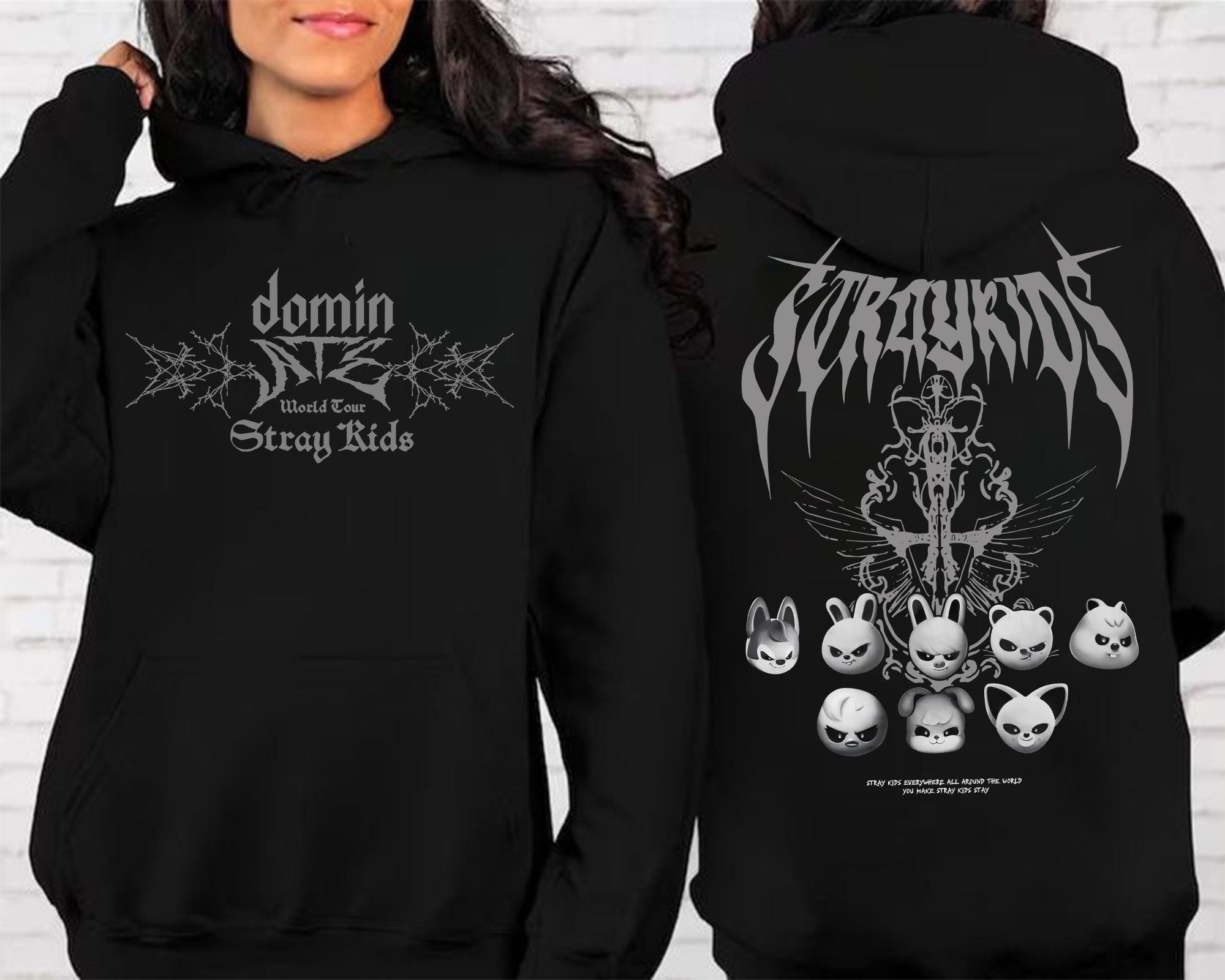 Stray Kids 『dominATE US tour 』Black Evil Skzoo Hoodie FREE SIZE