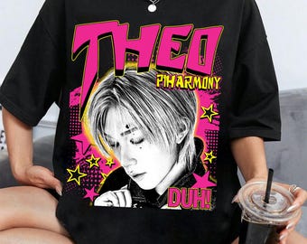 Retro Theo P1Harmony Kpop T-Shirt, P1Harmony Duh! Album Shirt, P1Harmony Utop1A Tour Shirt, P1Harmony Sad Song Tee,Theo, Jiung, Intak, Soul