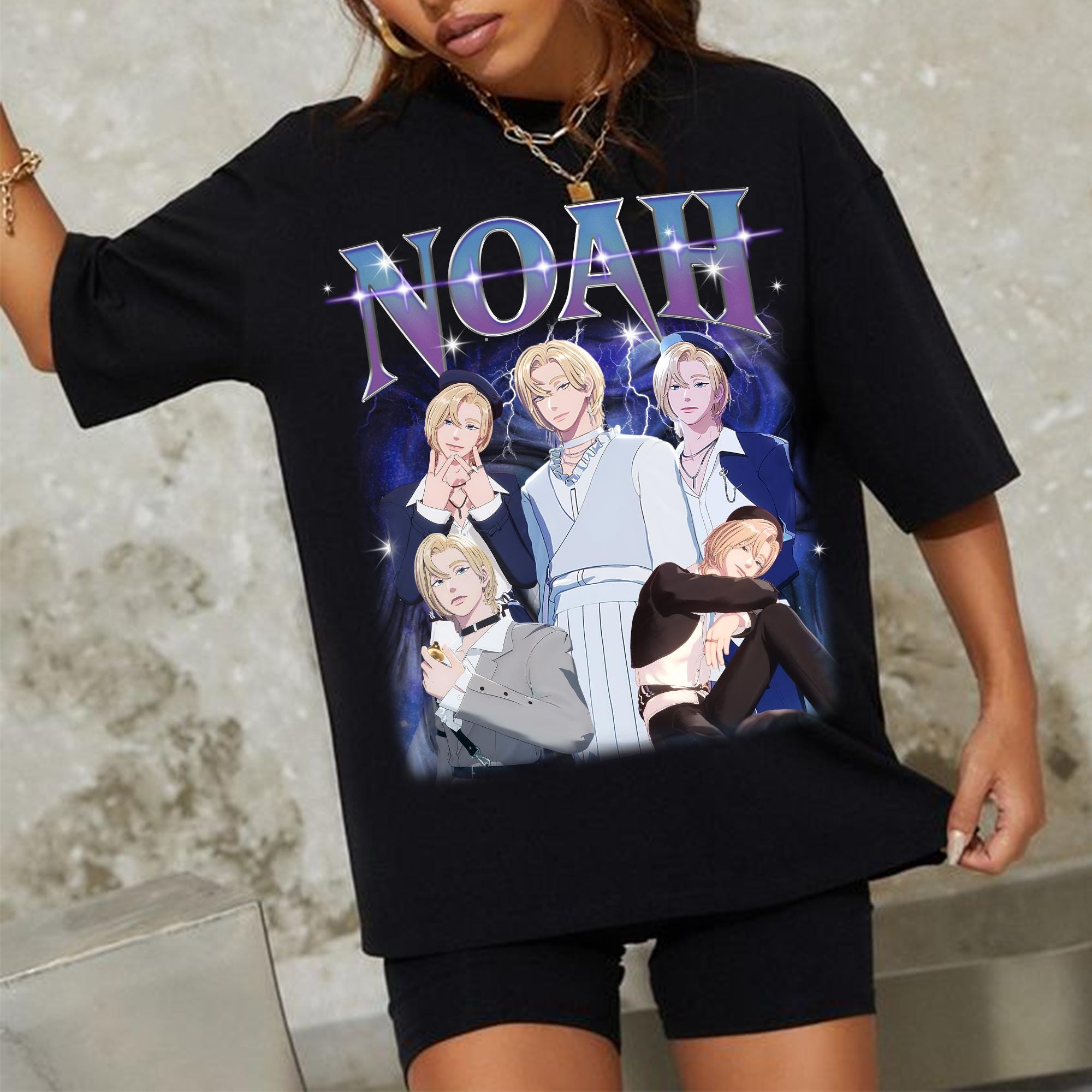 Retro Noah Plave T-shirt, Plave 2nd Mini Album Asterum: 134-1