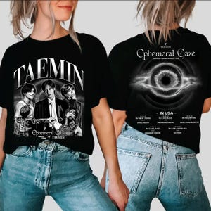TAEMIN WORLD TOUR Ephemeral Gaze Tシャツ SHINee Taemin World Tour Ephemeral Gaze T Shirt Women Men