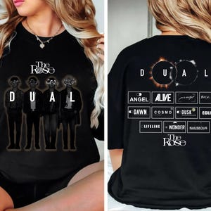 The Rose Dual Album Tracklist Sweatshirt, The Rose Once Upon AWRLD Tour 2025 Shirt, The Rose Kpop Indie Woosung, Dojoon, Hajoon, Jaehyeong