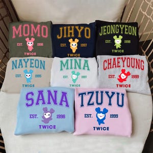 Cute Twice Members Sweatshirt, Twice Ready to Be Tour T-shirt, Twice 5th World Tour Kpop Shirt, Twice Jihyo, Nayeon, Momo, Sana, Mina, Tzuyu